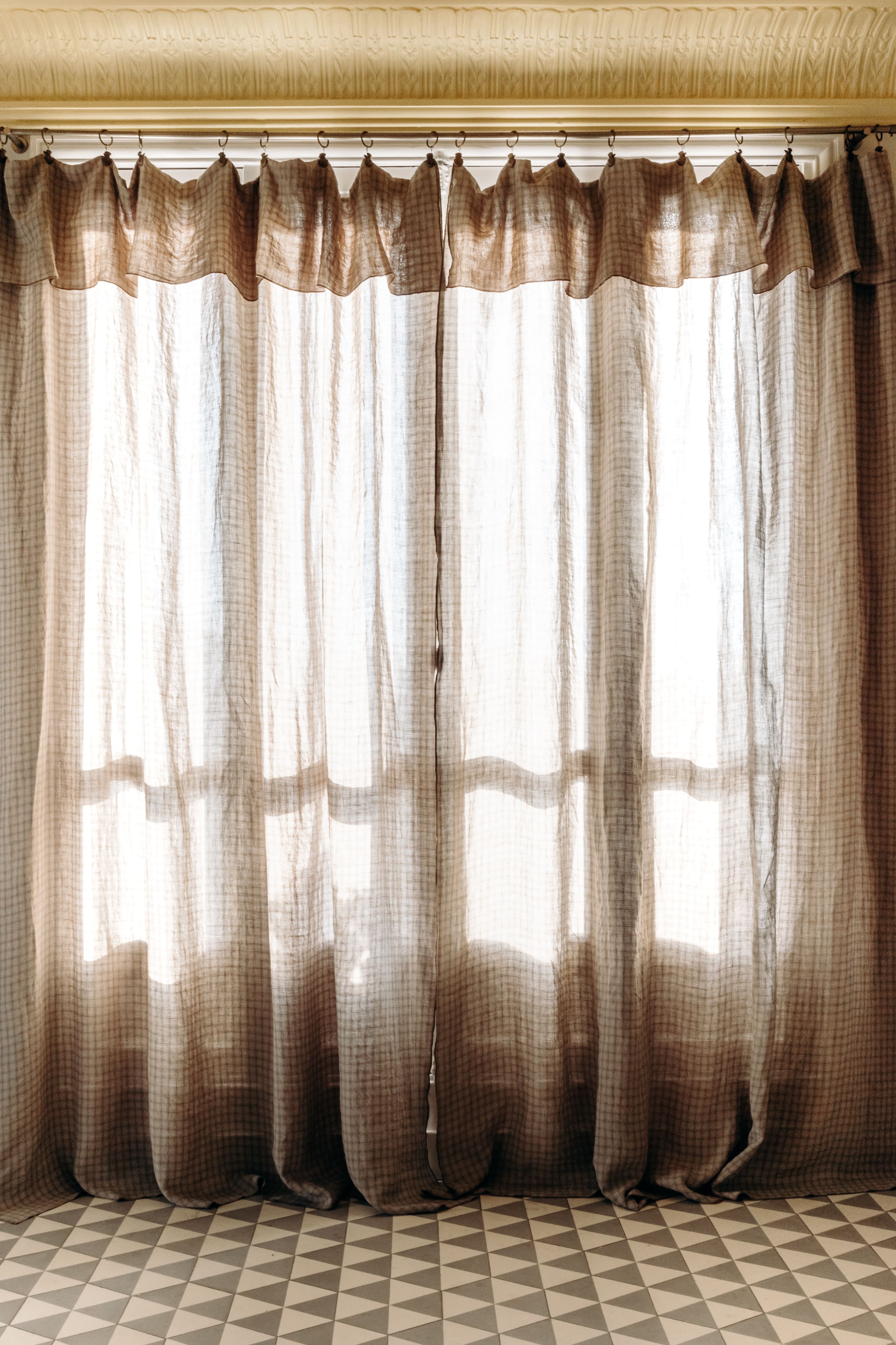 Hanky curtain panel in Paris