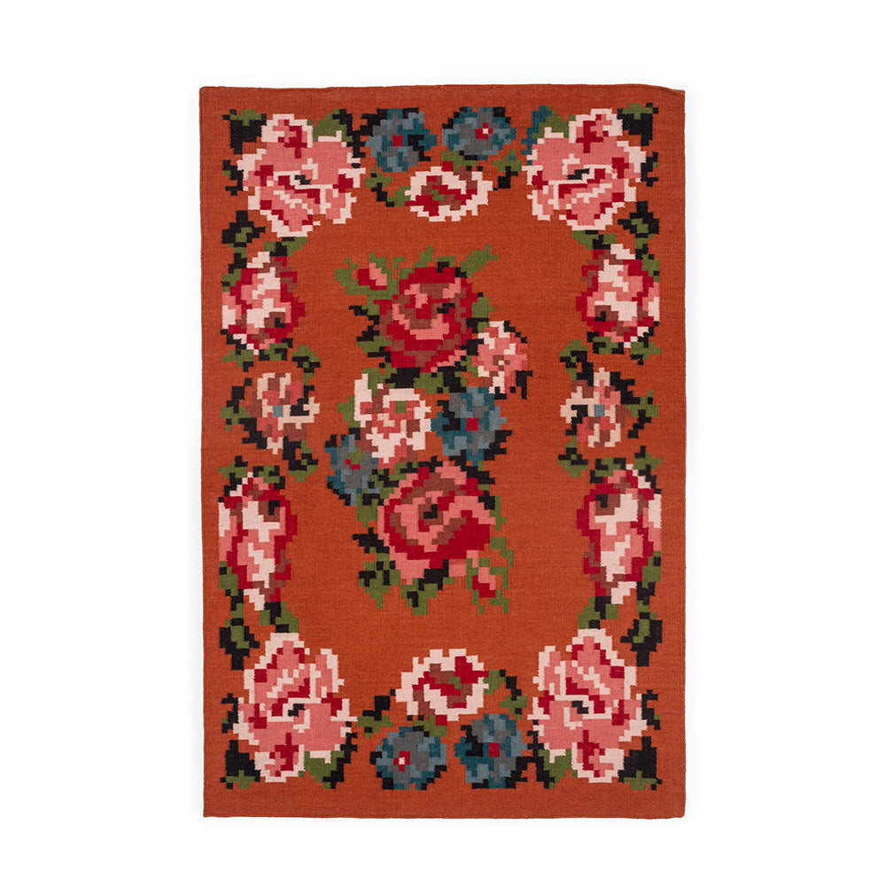 Small Balti Rug in Sienna colour