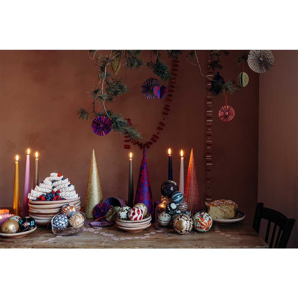 Set of three decorative baubles: Bloomsbury