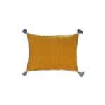 Goa pompons cushion in Antic moss