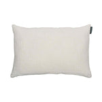 Waffled linen cushion in white