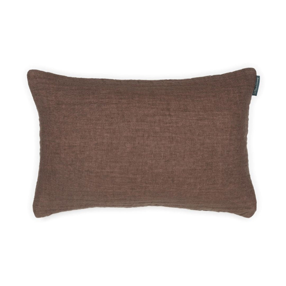 Coussin en lin gaufré Chinon dark