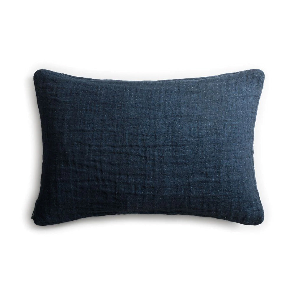 Coussin en lin gaufré Tokyo dark