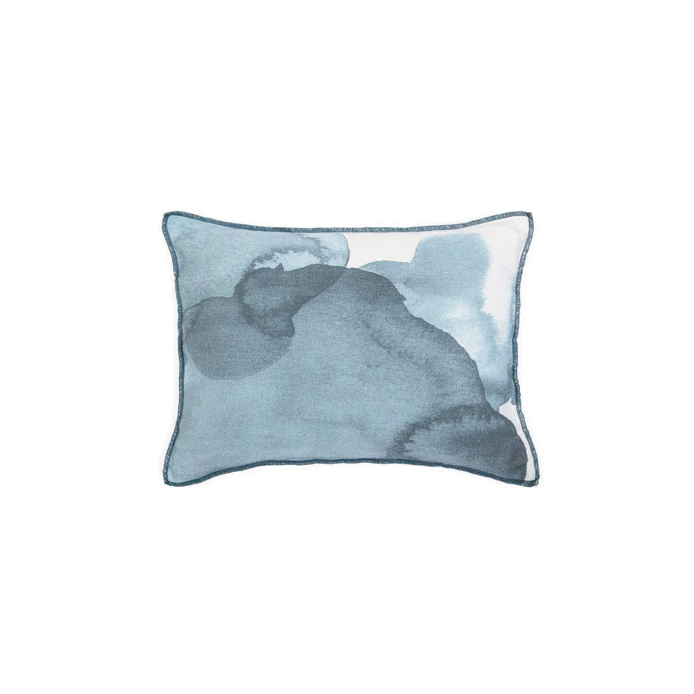 Small Encre cushion in Dark denim