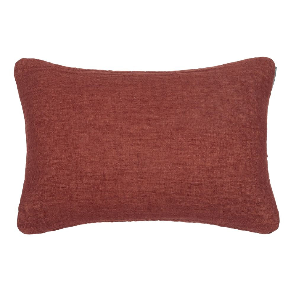 Coussin en lin gaufré Santa Fe dark - Le Monde Sauvage