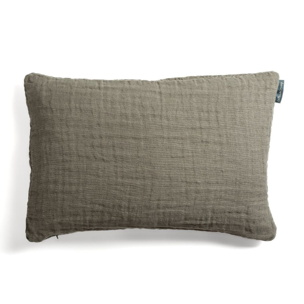 Coussin en lin gaufré Zurich light - Le Monde Sauvage