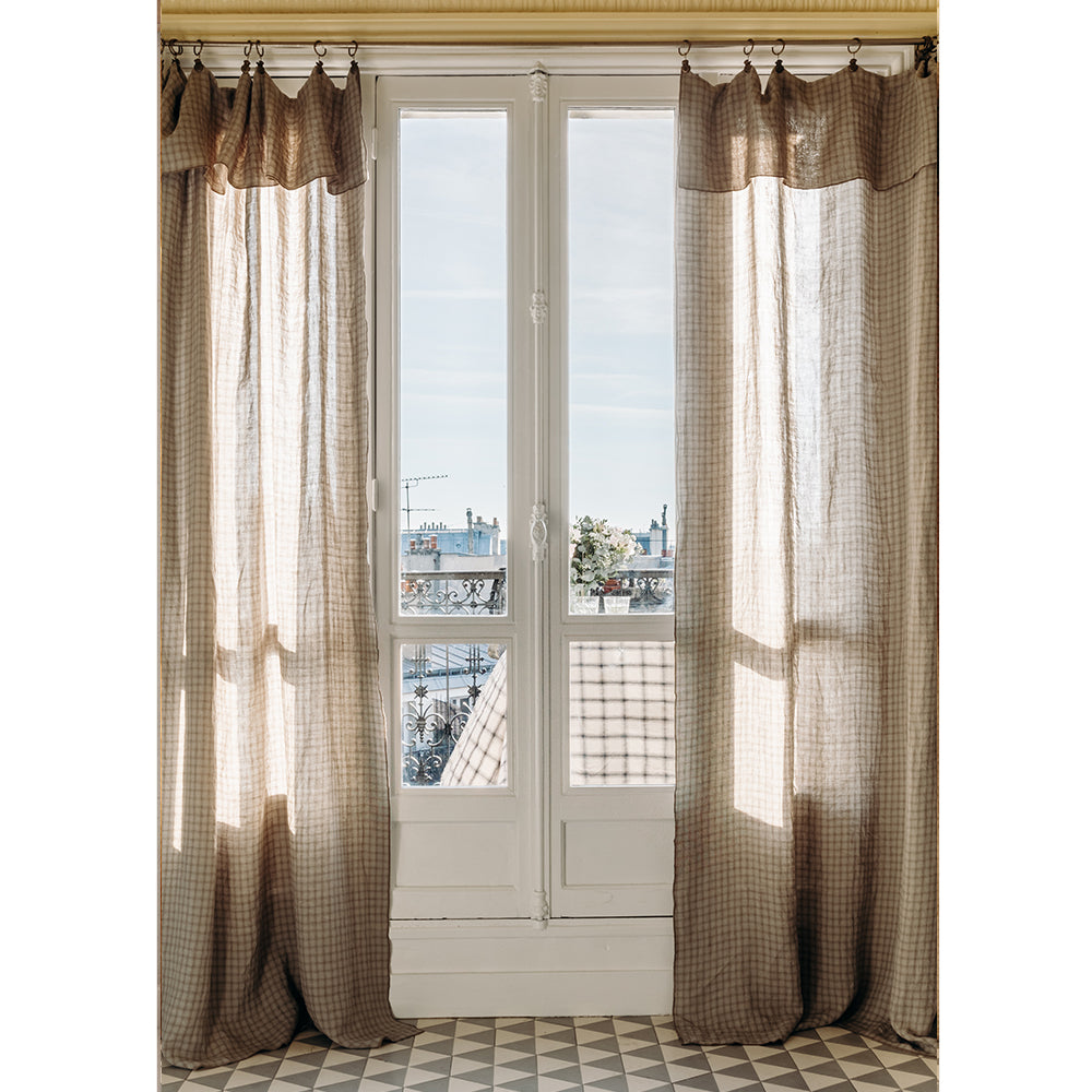 Hanky curtain panel in Paris