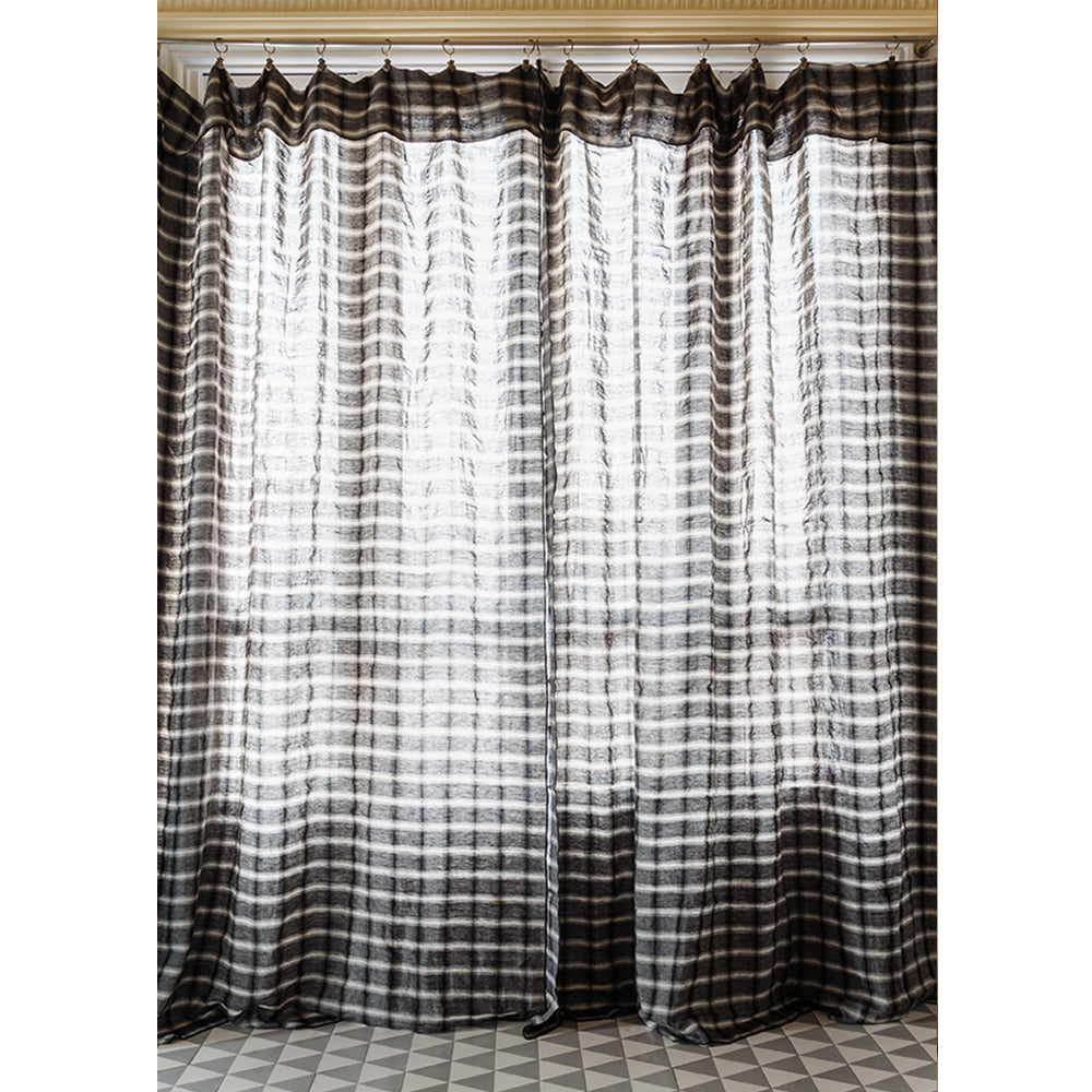 Highlands curtain panel in Lune 