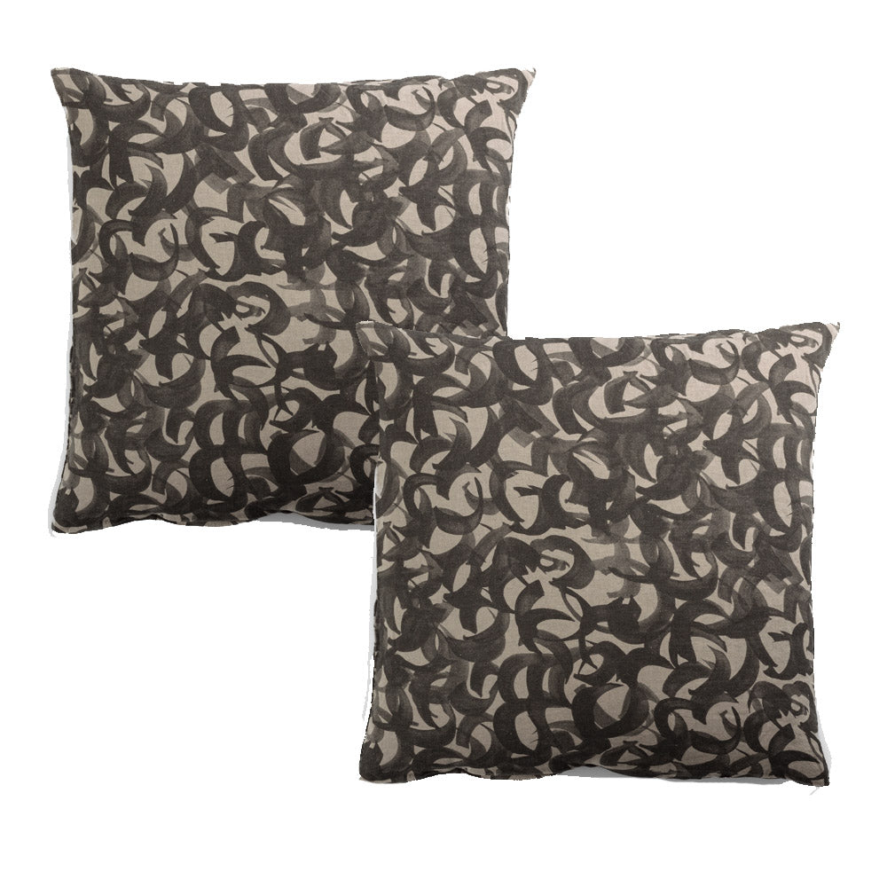 Le Grand mix set of two pillowcases in Paint it black