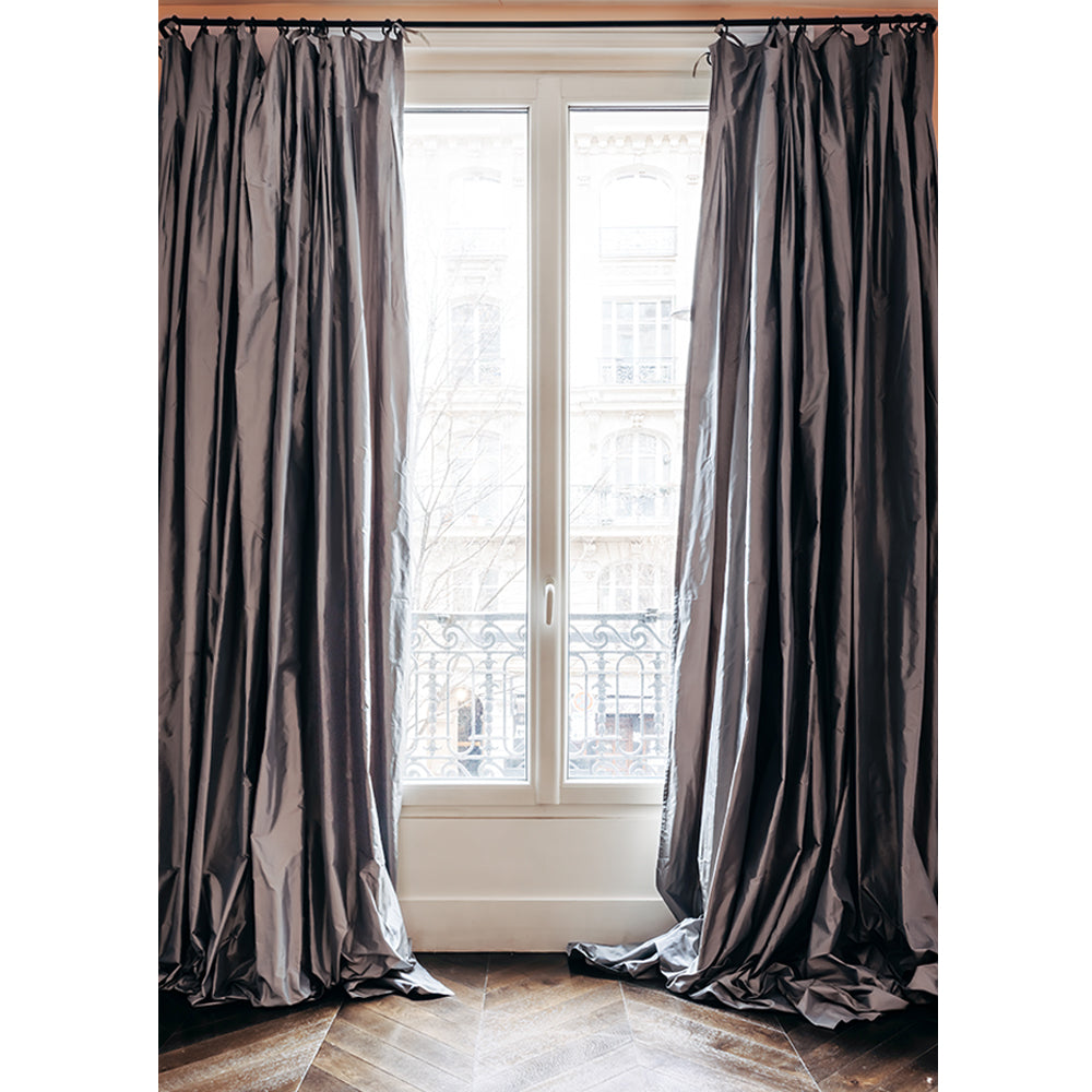 Taffetas curtain in Ciel d'orage