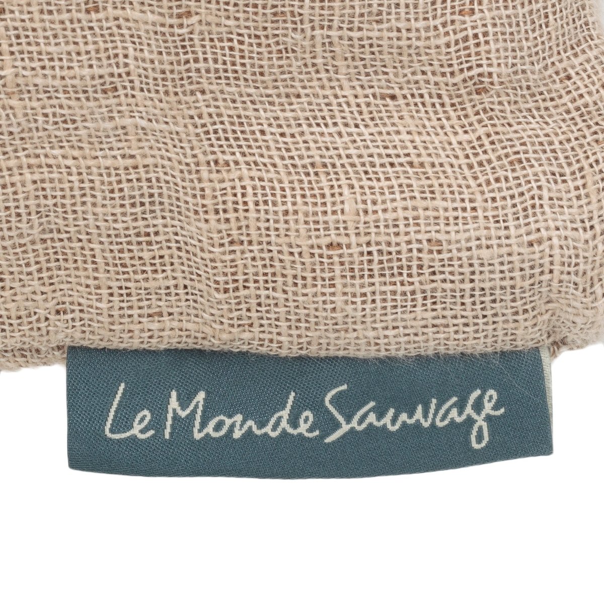 Coussin en lin gaufré Cuir light - Le Monde Sauvage