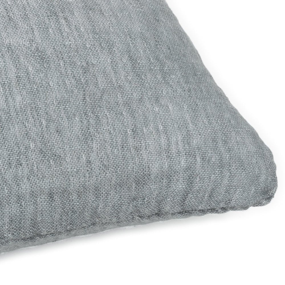 Coussin en lin gaufré Steel dark - Le Monde Sauvage