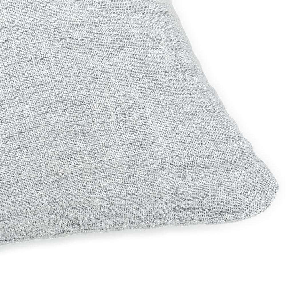 Coussin en lin gaufré Steel light - Le Monde Sauvage