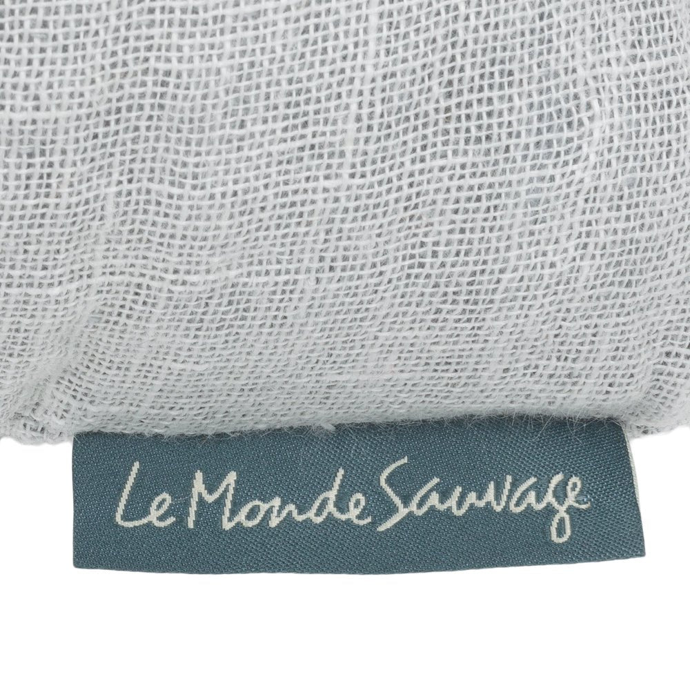 Coussin en lin gaufré Steel light - Le Monde Sauvage