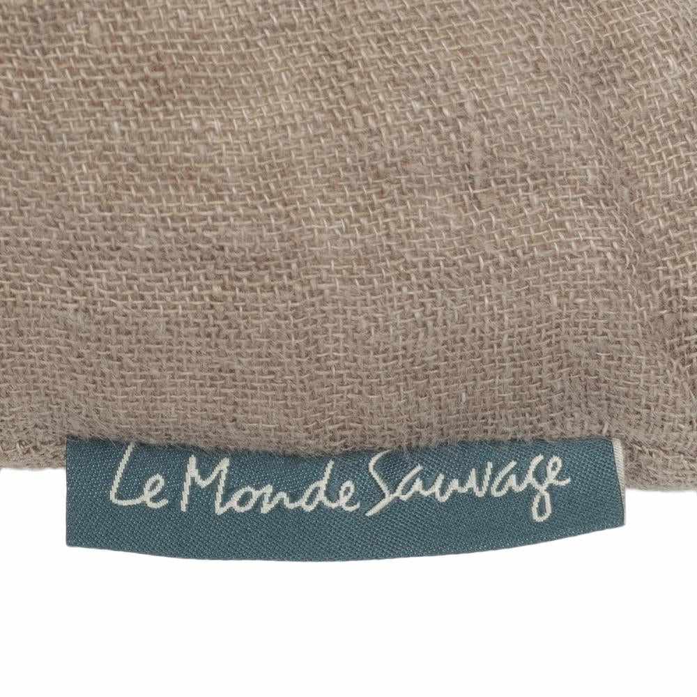 Coussin en lin gaufré Naples dark - Le Monde Sauvage