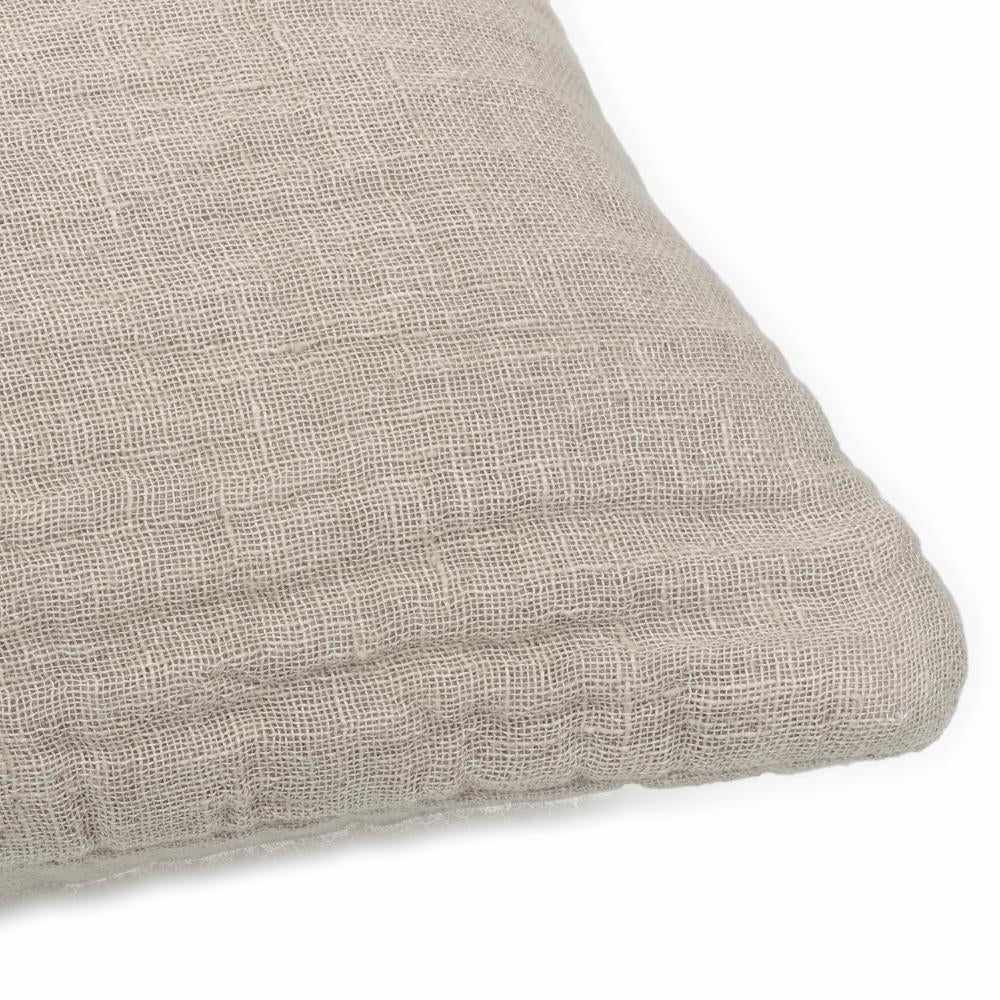 Coussin en lin gaufré Naples light - Le Monde Sauvage