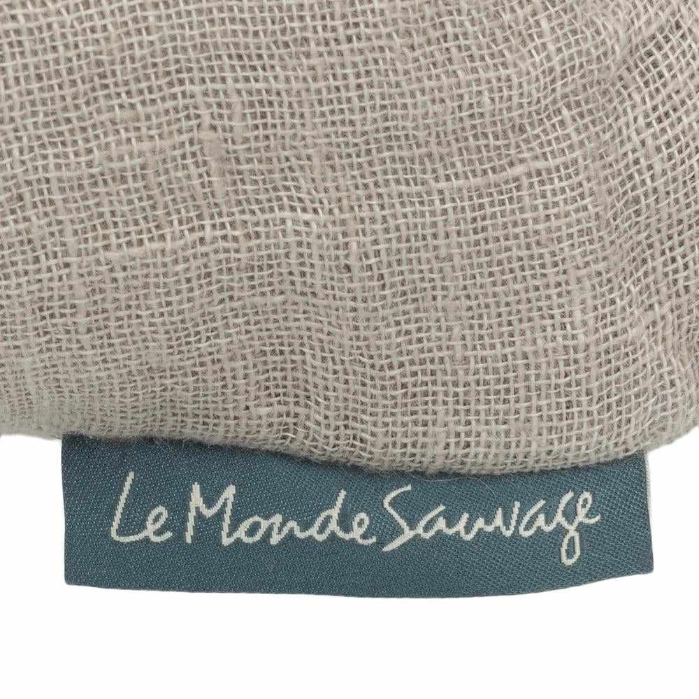 Coussin en lin gaufré Naples light - Le Monde Sauvage