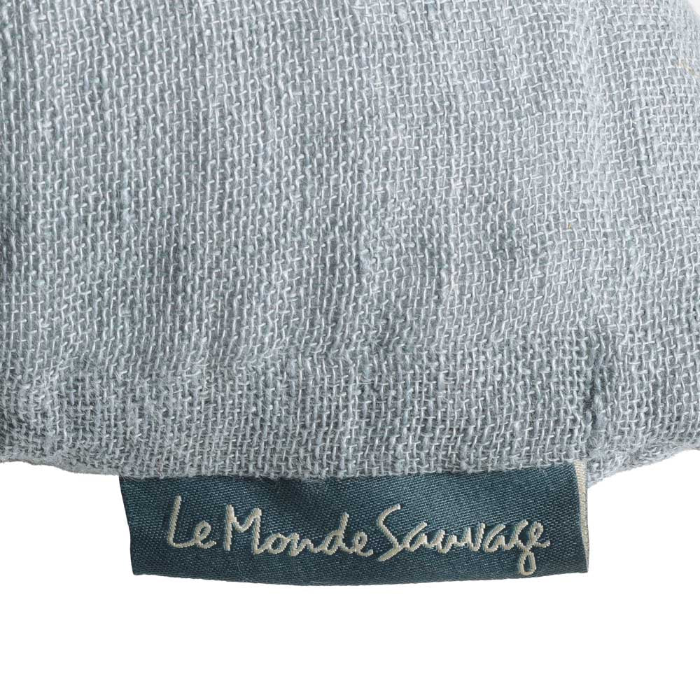 Coussin en lin gaufré Oslo dark - Le Monde Sauvage