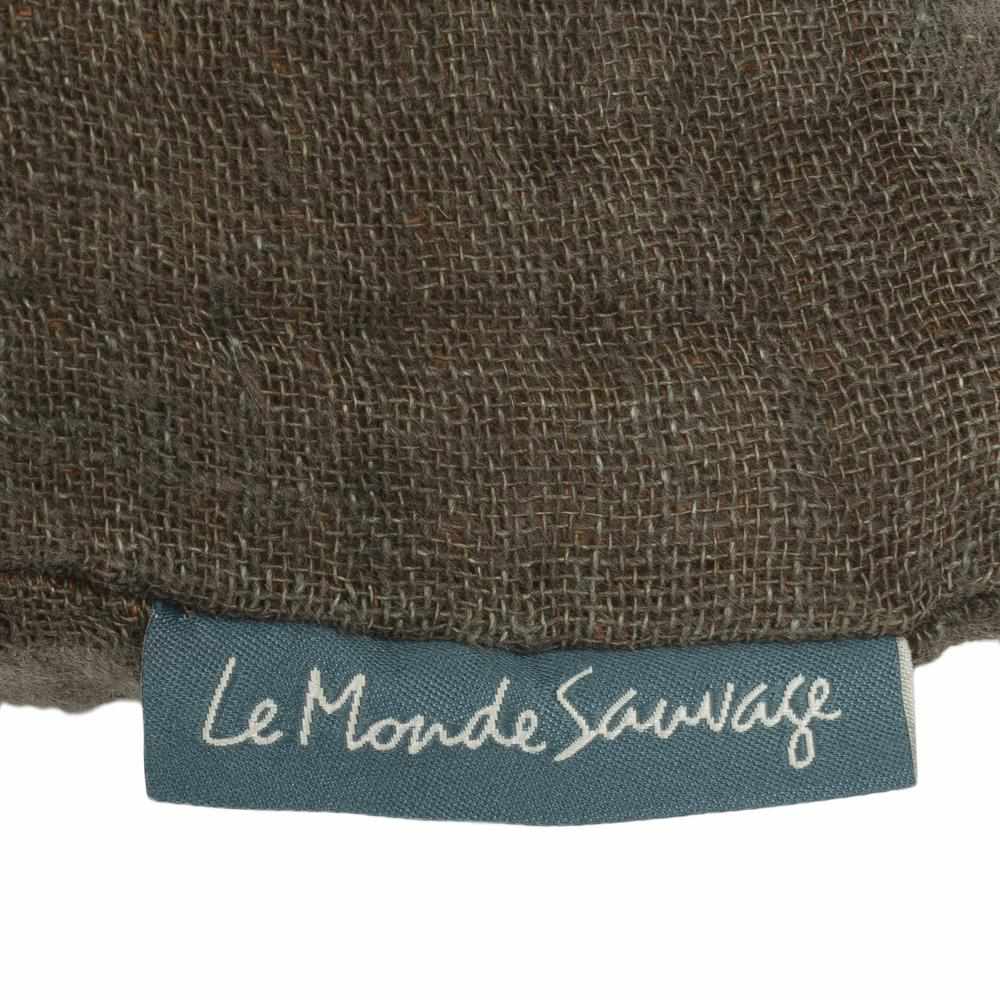 Coussin en lin gaufré Owaka dark - Le Monde Sauvage