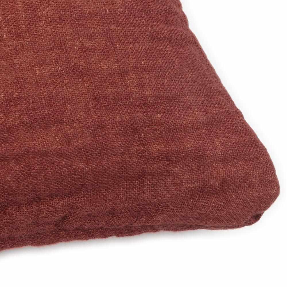 Coussin en lin gaufré Santa Fe dark - Le Monde Sauvage