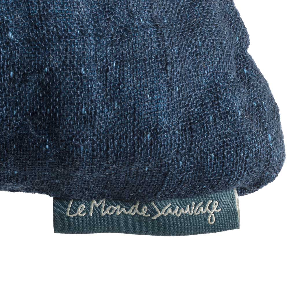 Coussin en lin gaufré Tokyo dark - Le Monde Sauvage