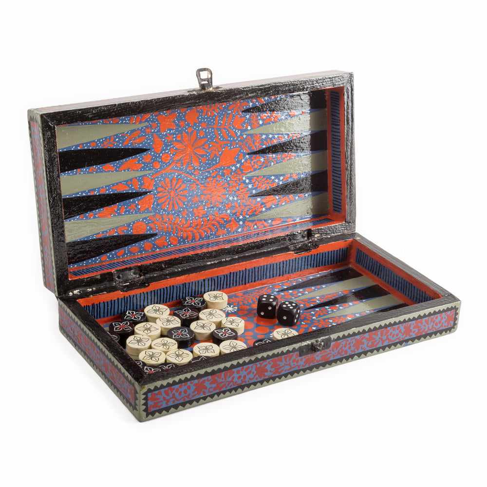 Plateau de jeu de dames & backgammon