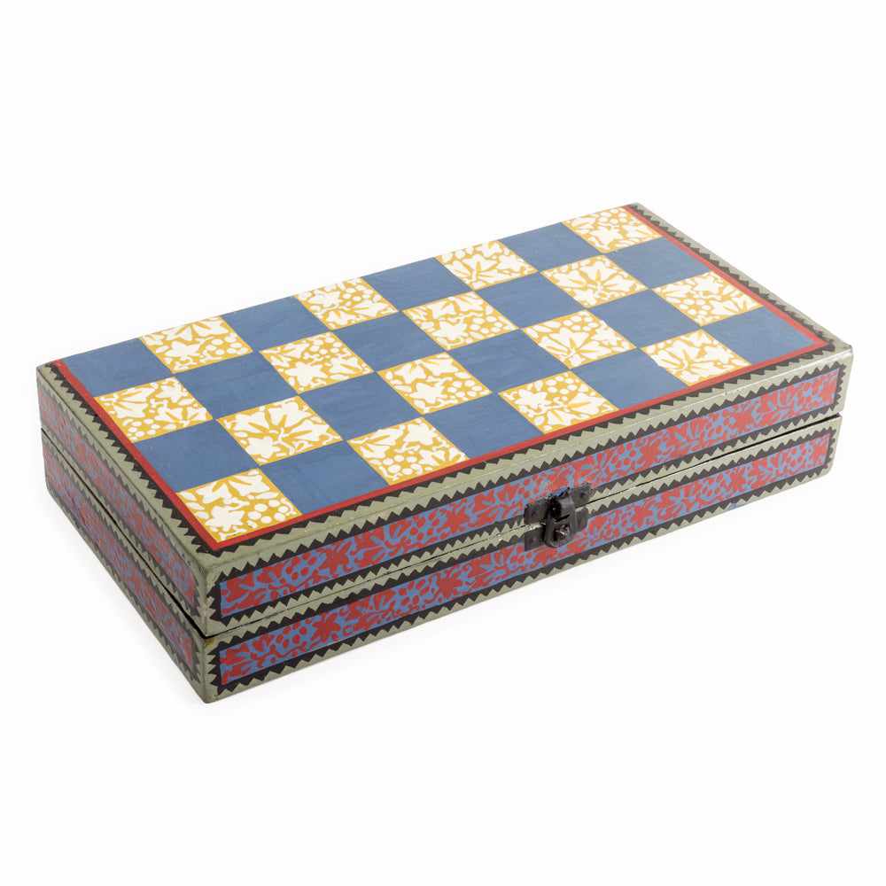 Plateau de jeu de dames & backgammon